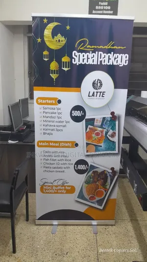 Strong Narrow Base Roll Up Banner Coloured