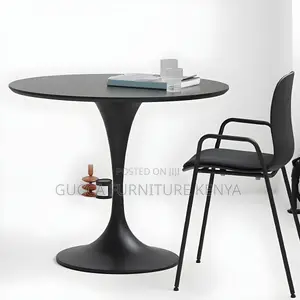 Dining Tables:Modern Style With Pedestal Round Wooden Table