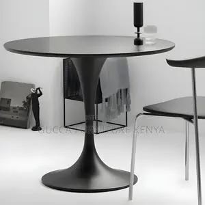 Dining Tables:Modern Style With Pedestal Round Wooden Table