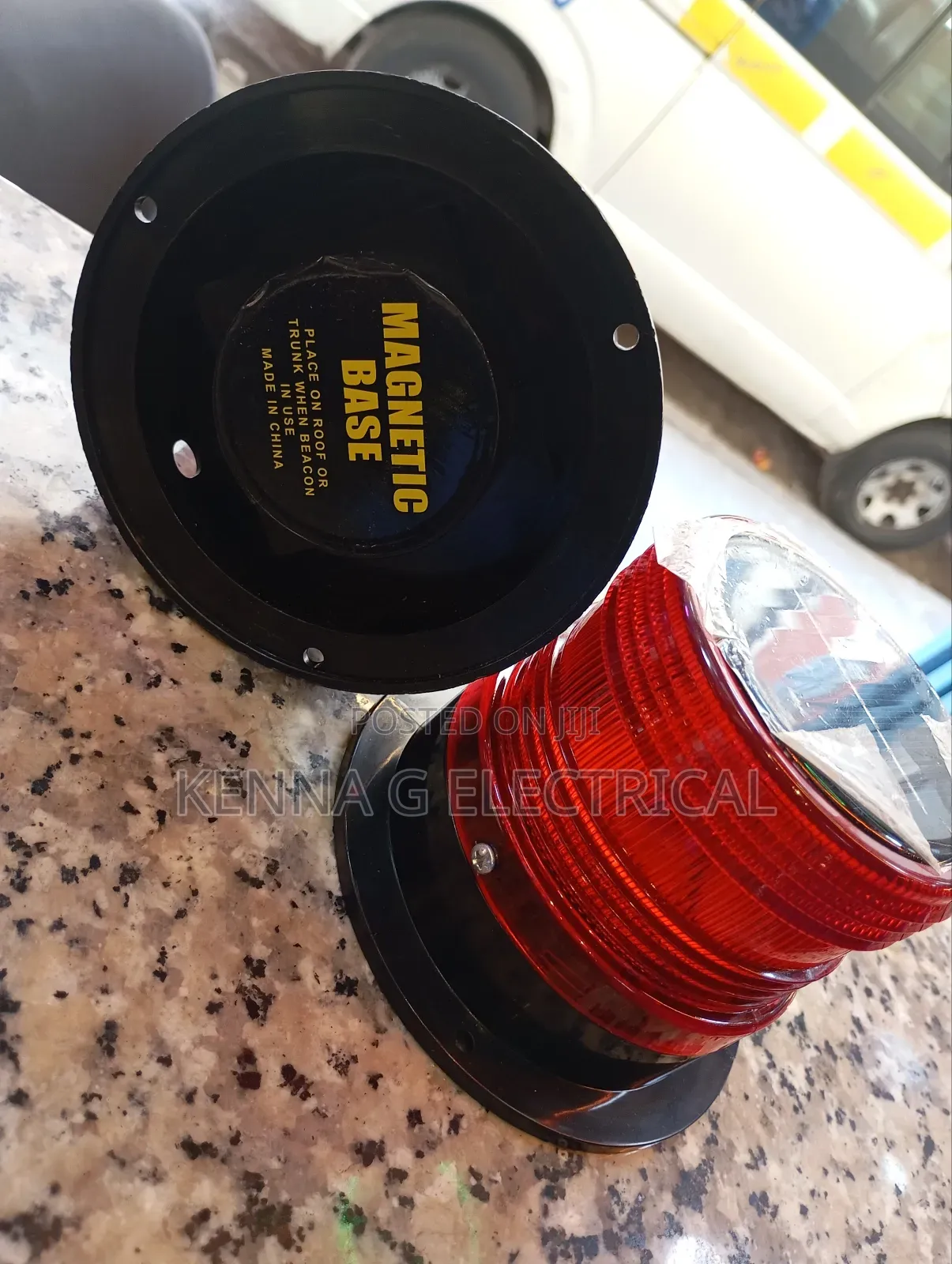 Car Roof Top Rotating Flashing Safety Signal Lamp Solar