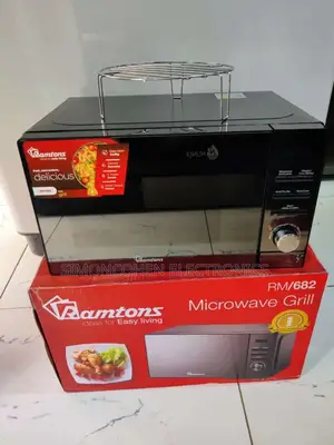 Ramtons 20litres Digital Microwave With Grill (Black Glass)