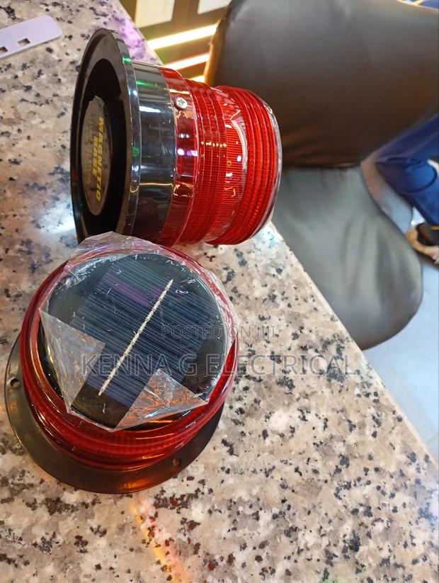 Red Light Color Solar Power Obstruction Light Aviation Lamp - main view