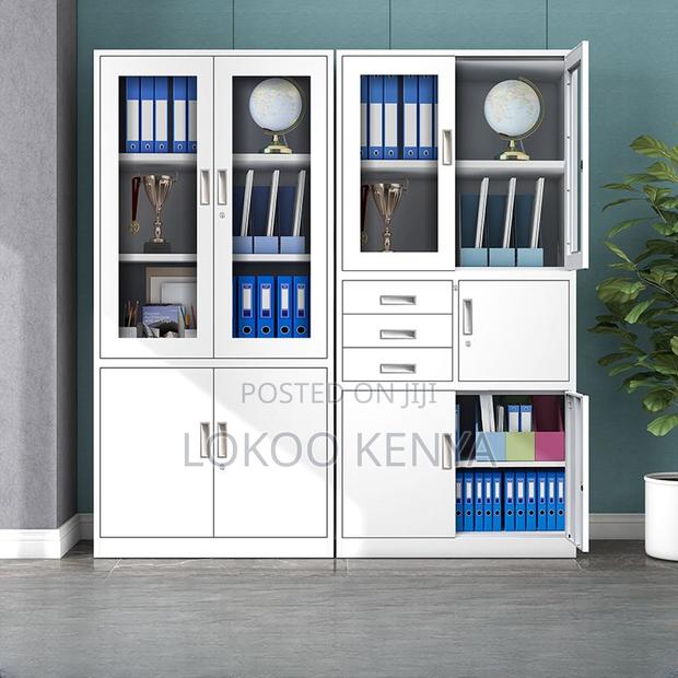 Office Cabinet: Gray White Executive Office Cabinet - thumbnail 2