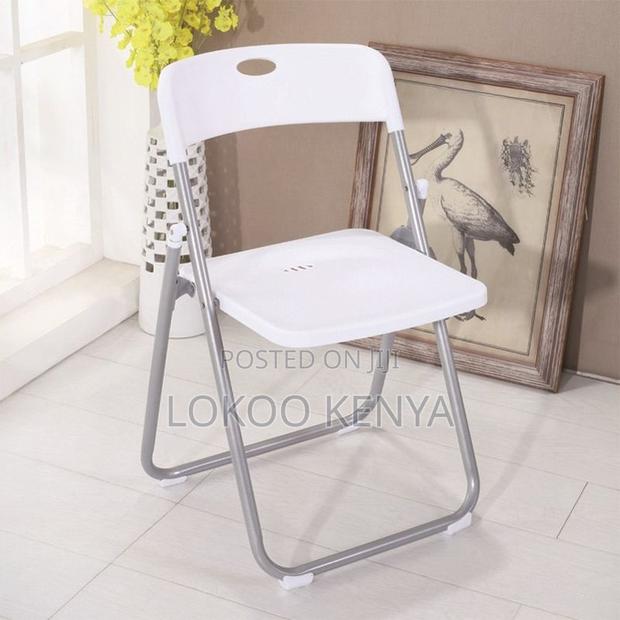 Office Chair : White Foldable Office Chair - thumbnail 2