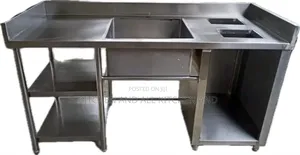Customized Stainless Steel Kitchen Sink With Undershelves