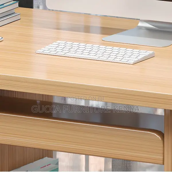 Office Tables:120cm Modern Secure Office Desk Natural Wood