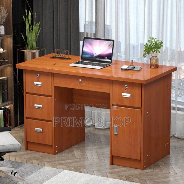 Office Tables:1.2 Meters Wooden Natural Solid Wood Desk