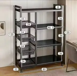 Kitchen Rack 4 Tier With Wheels