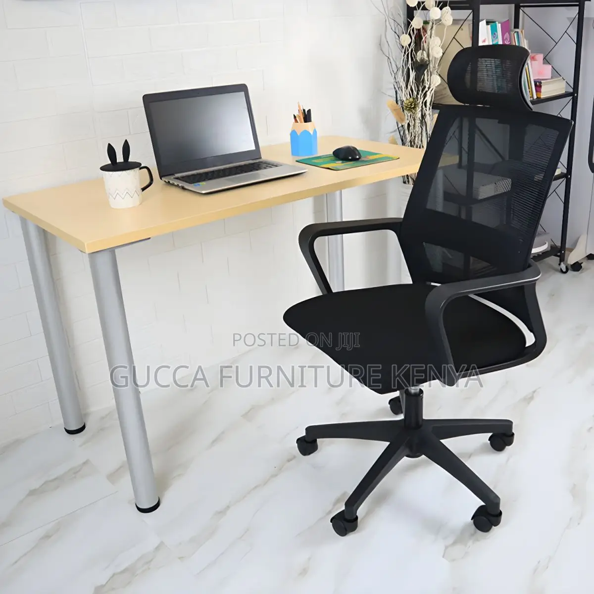 Office Chairs:Fixed Arm Office Nylon Height-Adjustable Chair