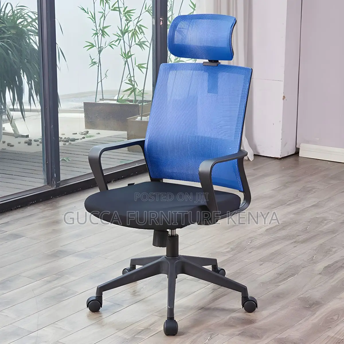 Office Chairs:Fixed Arm Office Nylon Height-Adjustable Chair