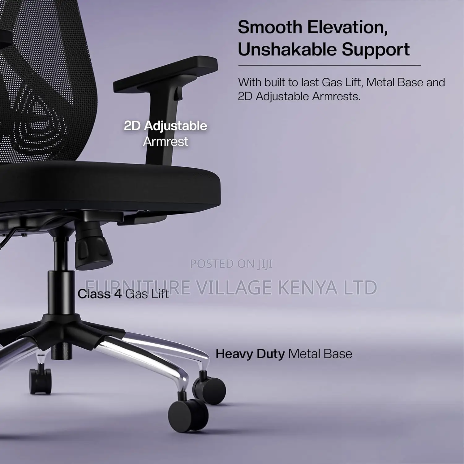 Orthopedic Office Seat; High-Back Ergonomic Chair
