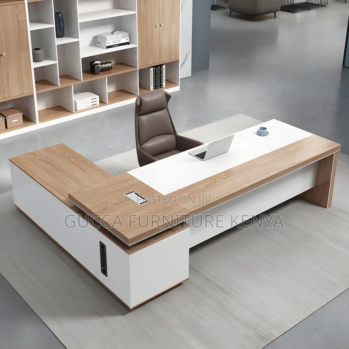 Office Tables:160cm L-Shape Wood Rectangular Executive Desk