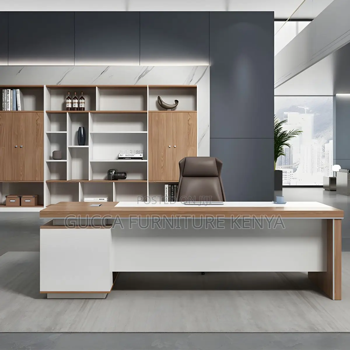 Office Tables:160cm L-Shape Wood Rectangular Executive Desk