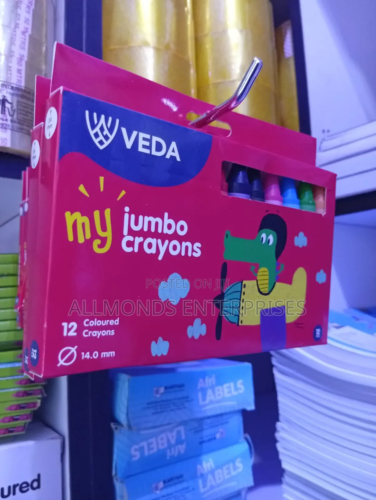 Veda Jumbo Crayons-12 PCS in a Packet
