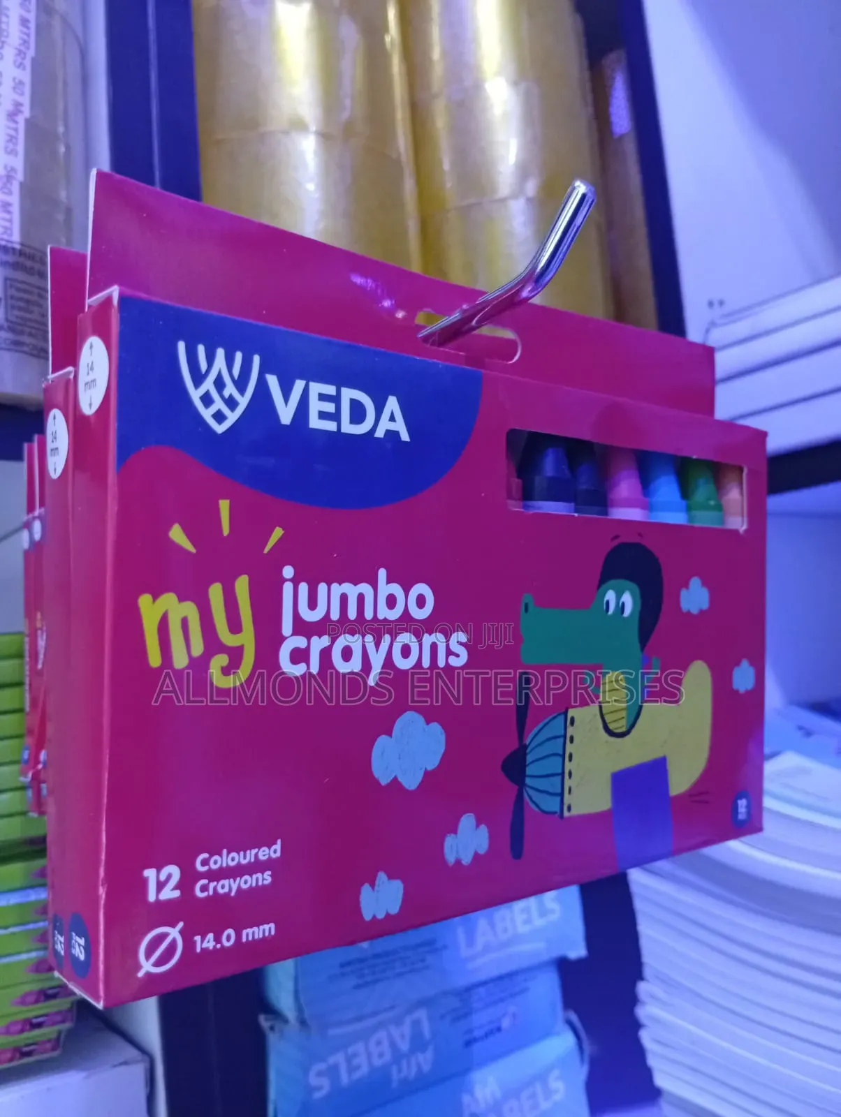 Veda Jumbo Crayons-12 PCS in a Packet