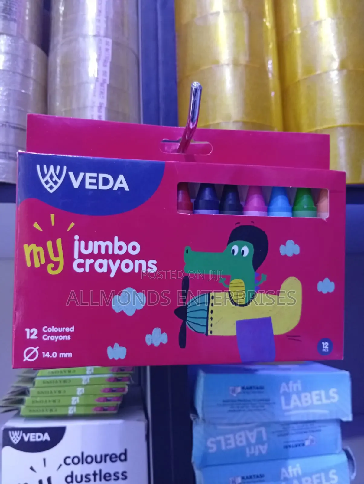 Veda Jumbo Crayons-12 PCS in a Packet