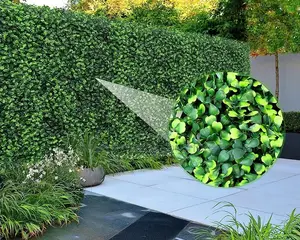 Green Artificial Grass Hedge Panel