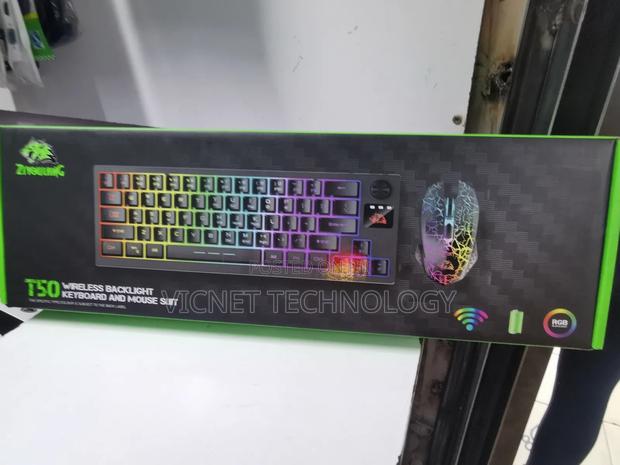 Backlight T50 Wireless Keyboard and Mouse With RGB
