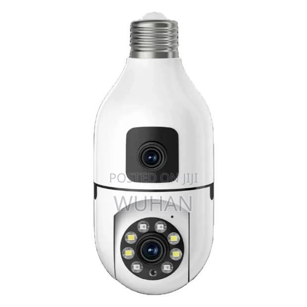 Dual Lense Wifi Bulb Camera PTZ Lower Lense - thumbnail 2