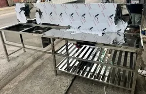 Customized Stainless Steel Sink With Worktable+Undershelves