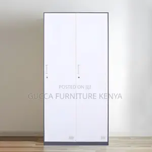 Cabinets:2-Door Metal Hinged Wardrobe Cabinet Office Home