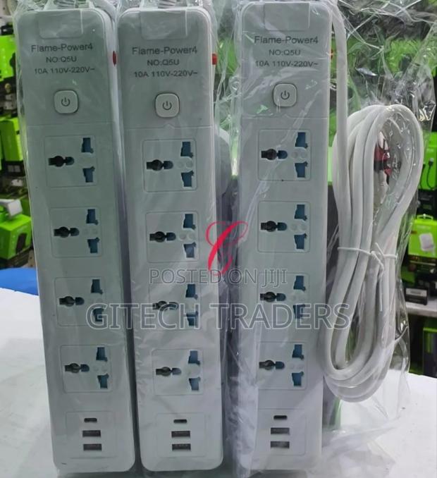 Flame Power 4 Socket 4 Way Extension With Usb Charging