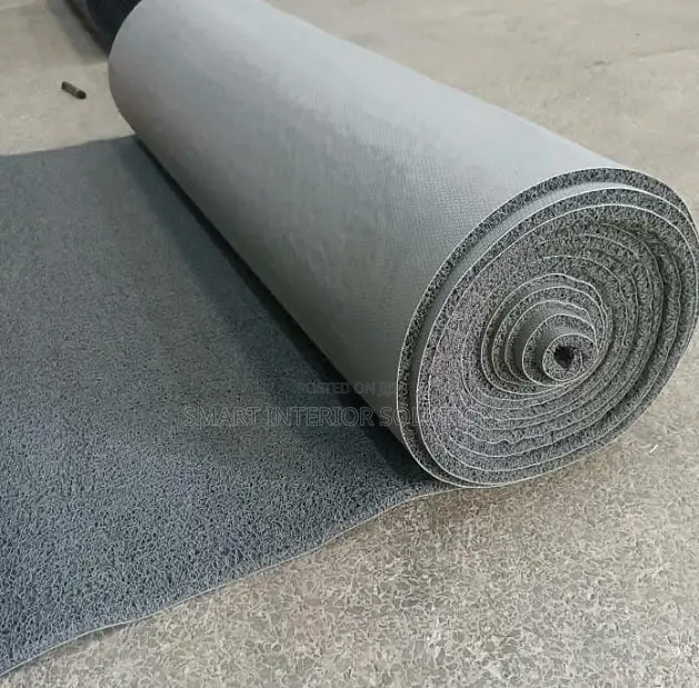 Grey Rubber PVC Spaghetti Carpet