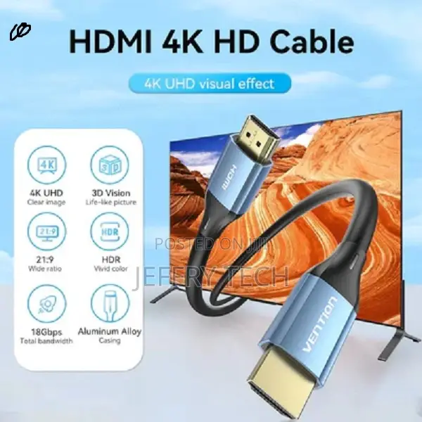 Vention Hdmi Male to Male Hd Cable 10 Meters - Alhsl