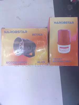 Motor Siren With Rotary Warning Light