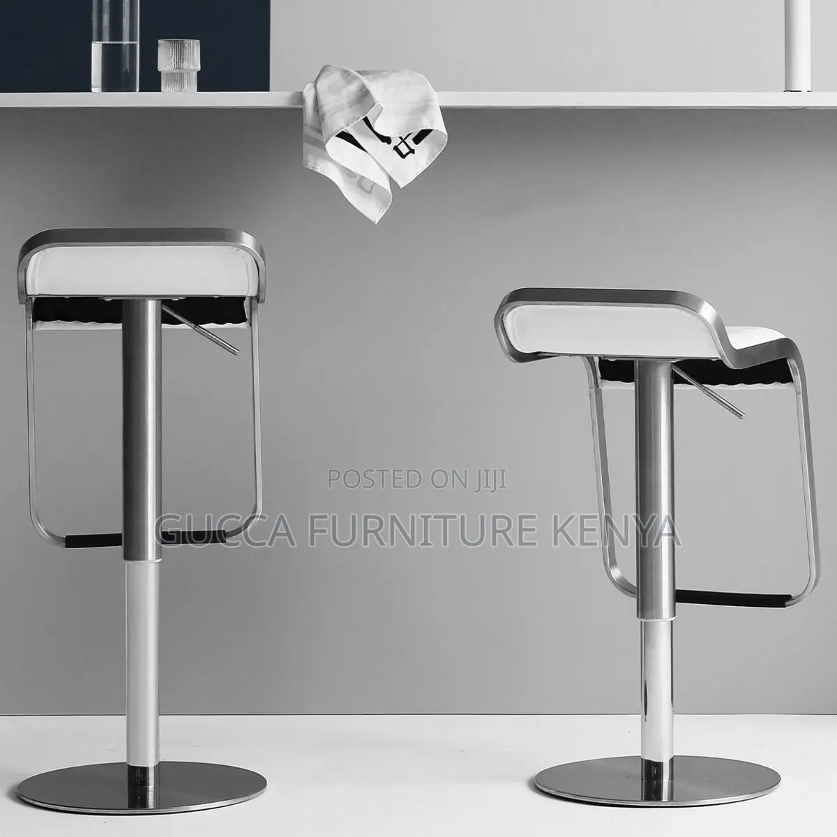 Home Chairs: Modern Style Adjustable Backrest Counter Stool