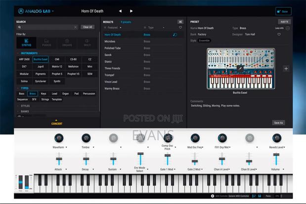 Arturia Analog Lab V5 - main view
