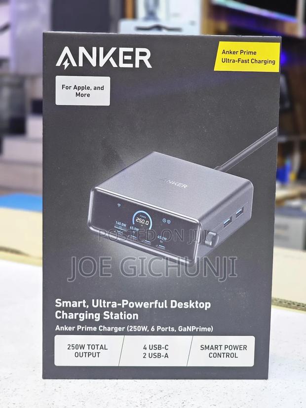 Anker Prime Charger (250w, 6 Ports, Ganprime)