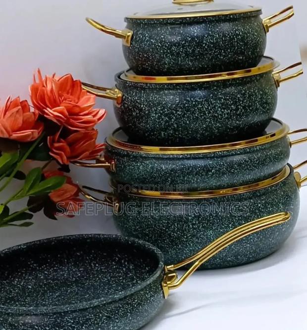 Nsfe - Granite Casserole Non-Stick Cookware - 9pcs - main view