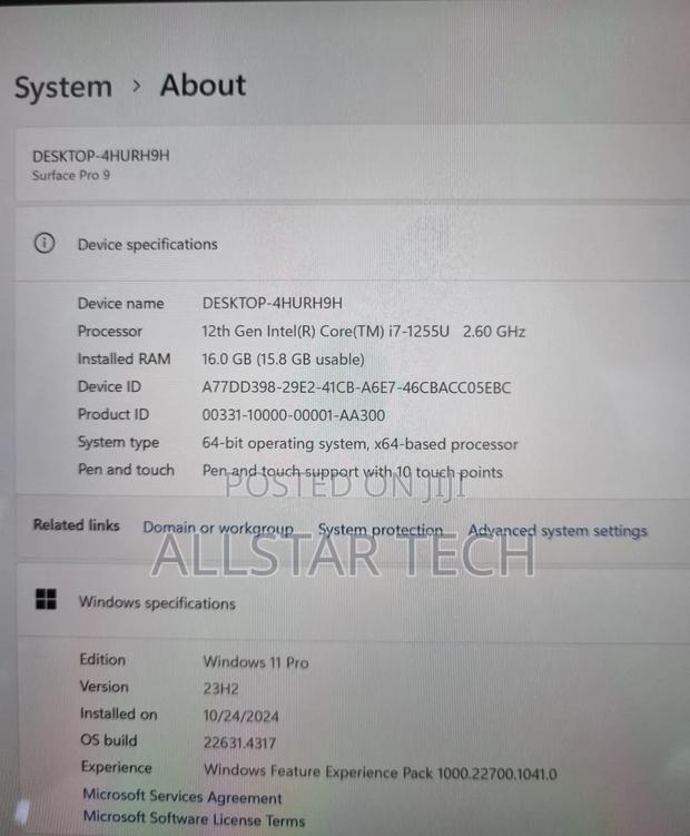 Laptop Microsoft Surface Pro 9 16GB Intel Core I7 SSD 256GB - thumbnail 3
