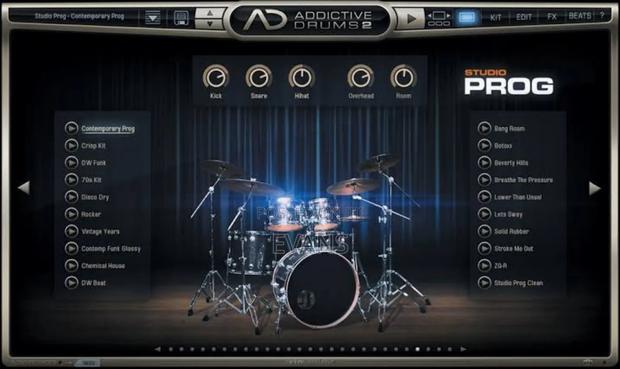 Addictive Drums 2 - main view