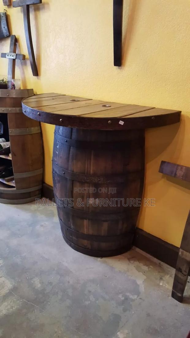 Whiskey Barrel Table