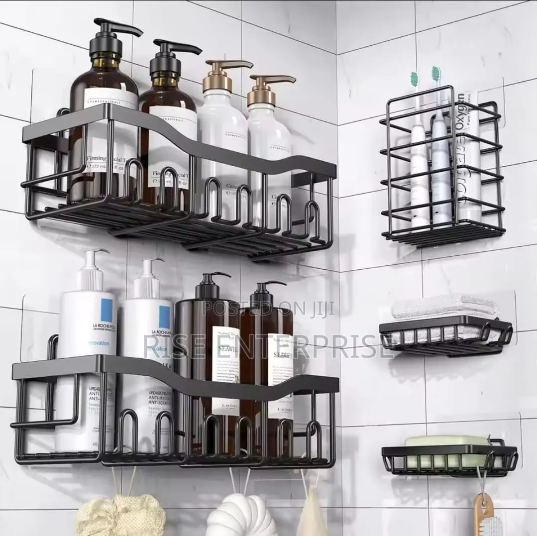 5 Piece Shower Caddy Organizer Self Adhesive Racks