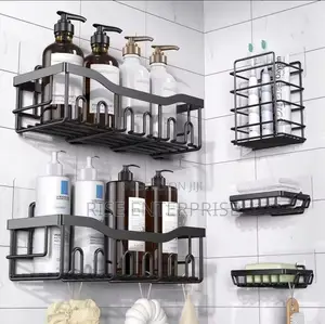 5 Piece Shower Caddy Organizer Self Adhesive Racks