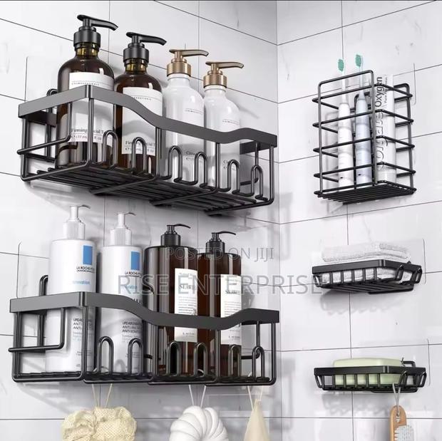 5 Piece Shower Caddy Organizer Self Adhesive Racks