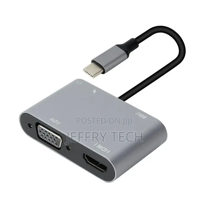 5-in-1 Usb C Hub With 100w Power Usb C to Hdmi Vag Adapter,
