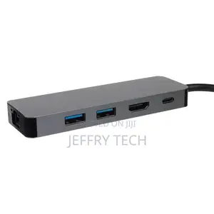 5 in 1 Usb Docking Stationusb Type C to Hdmi+Usb3.0*2+Rj45+P