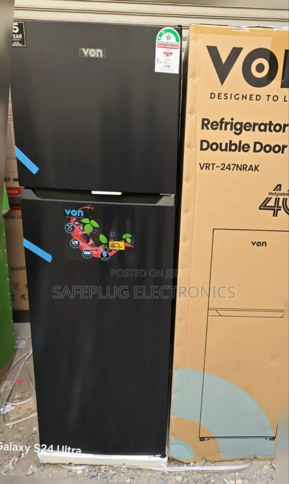 Von - 247 Litres Frost-Free Double Door Refrigerator, 2 Star
