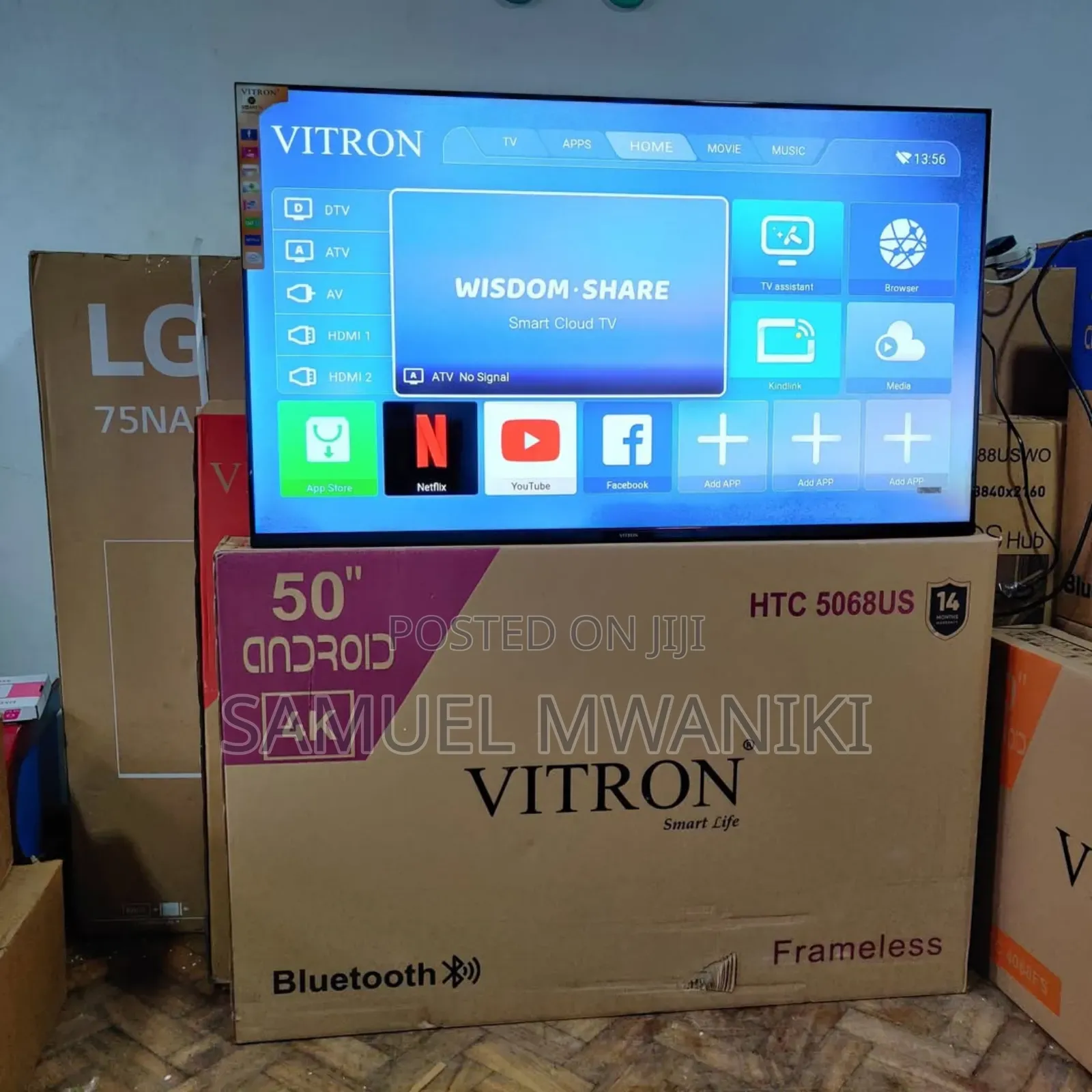 Vitron 50′′ Uhd Smart Android Tv With Bluetooth New Model