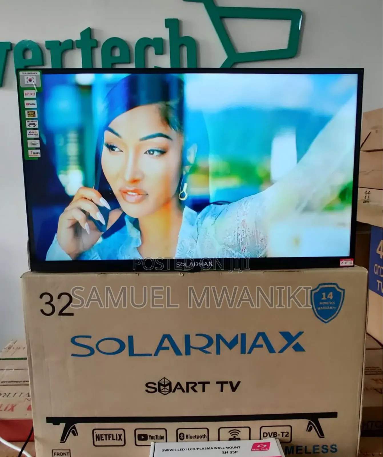 Solarmax 32" Smart Android Frameless Tv Youtube Bluetooth