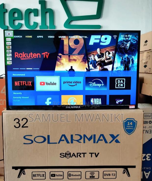 Solarmax 32" Smart Android Frameless Tv Youtube Bluetooth - thumbnail 2