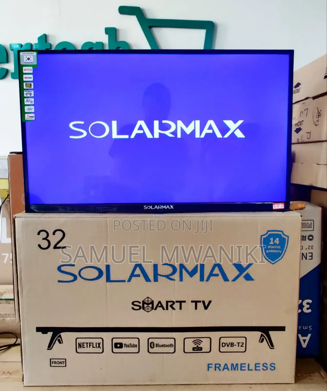 Solarmax 32" Smart Android Frameless Tv Youtube Bluetooth