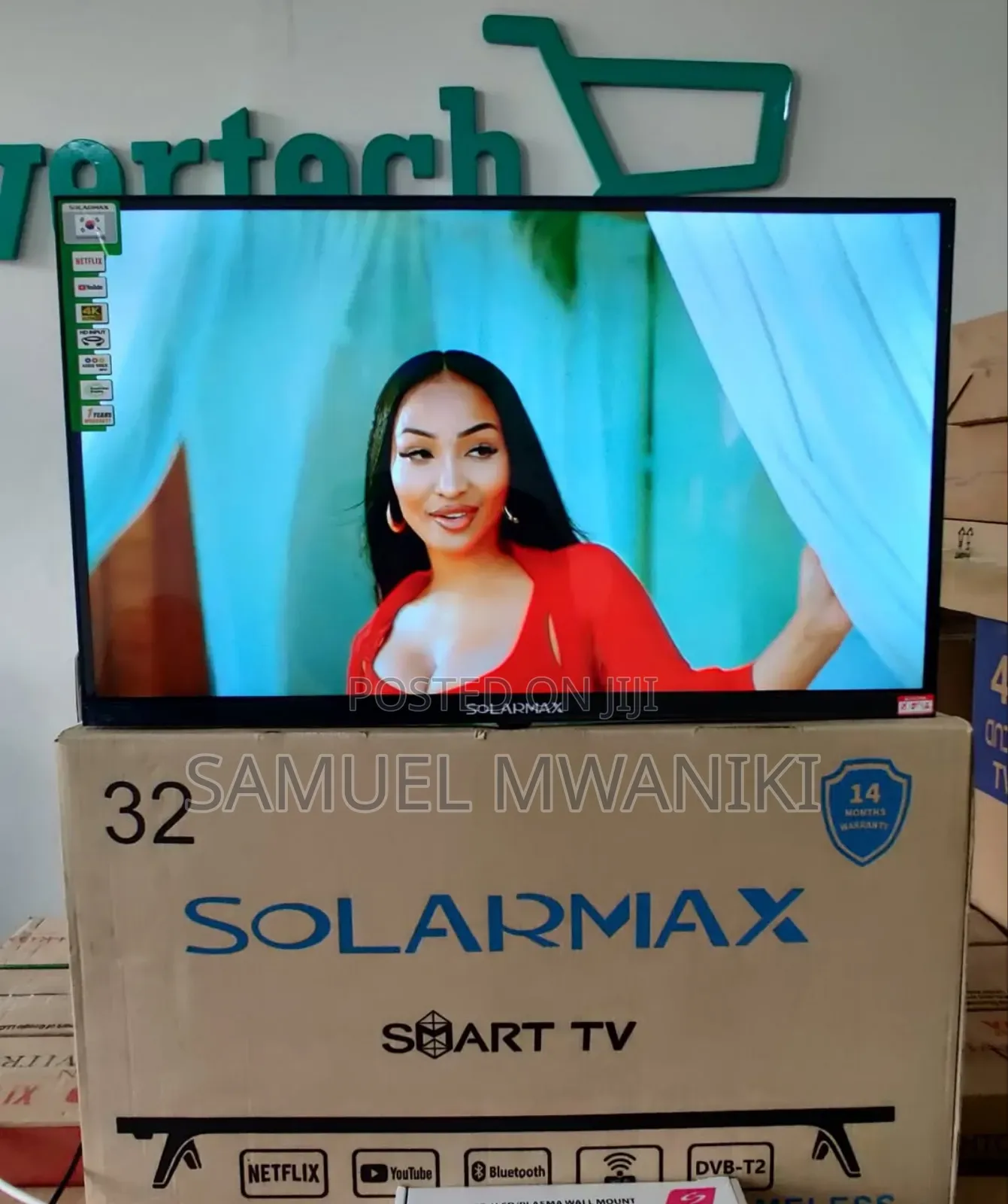 Solarmax 32" Smart Android Frameless Tv Youtube Bluetooth