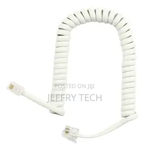 4p4c/4p4c Phone Cord Coil White 1.5m