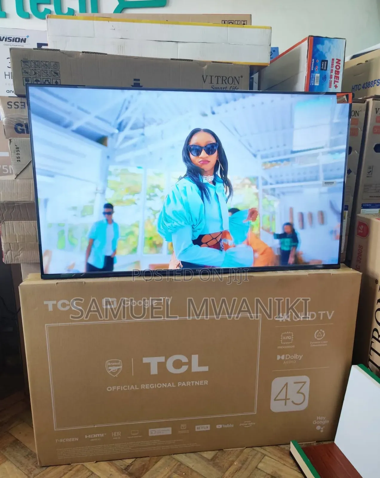 TCL 43′′ Uhd Hdr10+ Google Tv Frameless V6b New Model