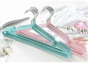 *10pcs Strong Clothes Hanger Stainless Steel With Rubber